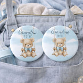 Schattigee opa om teddybeer Baby shower Button te 