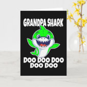 Schattigee Opa Shark Doo Doo Doo Kaart (Gele Bloem)