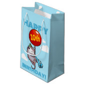 Schattigee Opossum ballon Happy Birthday! Voeg de  Klein Cadeauzakje (Achterkant Gekanteld)