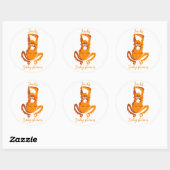 Schattigee ORANG-OETAN - Dier - Baby shower - Pers Ronde Sticker (Vel)