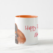 Schattigee orang-oetan verjaardag gepersonaliseerd mok (Midden)