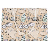 Schattigee Oranje Baby Halloween Pumpkins, Bats & Groot Cadeauzakje (Achterkant)