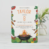 Schattigee Oranje BBQ Achtertuin Grill Kinder Outd Kaart (Staand voorkant)