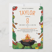 Schattigee Oranje BBQ Achtertuin Grill Kinder Outd Kaart (Voorkant)