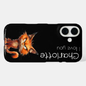 Schattigee oranje Boze cartoon Kattennaam Case-Mate iPhone Case (Achterkant (horizontaal))