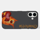 Schattigee oranje cartoon katten naam grijs Case-Mate iPhone case (Achterkant (horizontaal))