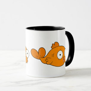 Schattigee Oranje Cartoon Vis Kawaii Style Mok