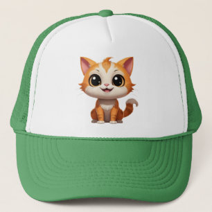 Schattigee Oranje Cat Cartoon Style Character-8973 Trucker Pet