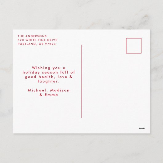 Schattigee Oranje Cat Meowy Kerst Niet-Foto Feestdagenkaart (Achterkant)