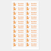 Schattigee oranje Danssalamander gepersonaliseerd Labels (Vel)