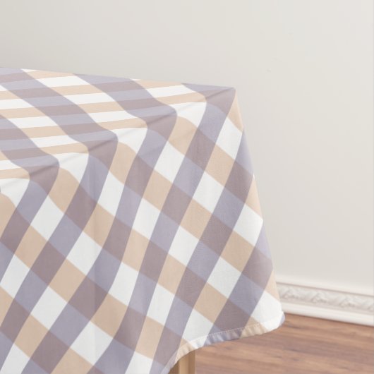 Schattigee Oranje en Paarse Gingham Pattern Hallow Tafelkleed (Voorbeeld)