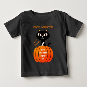 Schattigee Oranje en zwarte kattenpompoen Mijn 1e
