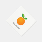 Schattigee oranje fruitservetten met gepersonalise servet (Hoek)