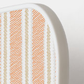 Schattigee Oranje gestreepte pickleball paddle (Links Detail)