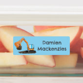 Schattigee oranje graafmachine graaier cartoon gep labels (Aangebracht)