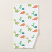 Schattigee Oranje & Groene Dinosaurus Bad Handdoek (Handdoek)