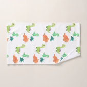 Schattigee Oranje & Groene Dinosaurus Bad Handdoek (Handdoek)