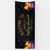 Schattigee Oranje Halloween Cauldron Baby shower W Spandoek (Verticaal)