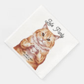 Schattigee Oranje kat gepersonaliseerd Servet (Hoek)