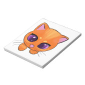Schattigee Oranje kat Notitieblok (Linkerzijde)