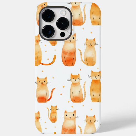 Schattigee Oranje katten Case-Mate iPhone Case (Achterkant)