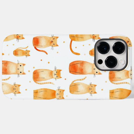 Schattigee Oranje katten Case-Mate iPhone Case (Achterkant (horizontaal))