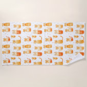 Schattigee Oranje katten Strandlaken (Voorkant)