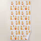 Schattigee Oranje katten Strandlaken (Voorkant)