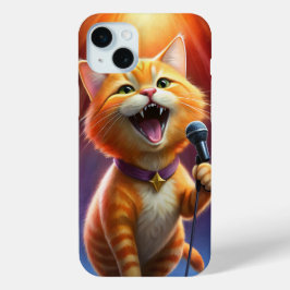 Schattigee oranje kattenzang iPhone 15 mini hoesje
