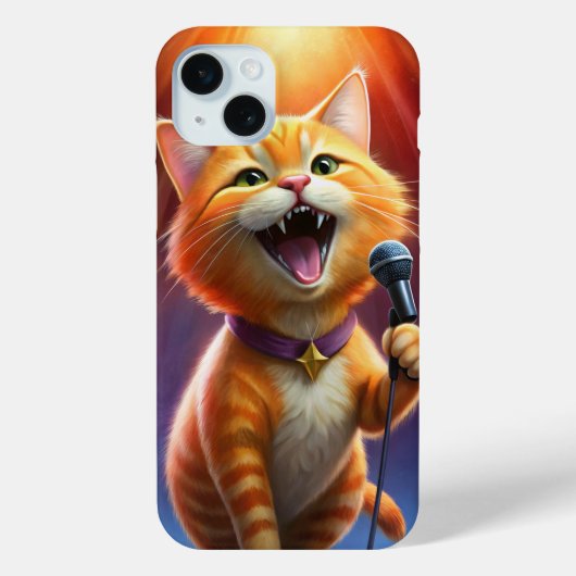 Schattigee oranje kattenzang Case-Mate iPhone case (Achterkant)