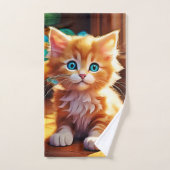 Schattigee Oranje Kitten Art Bad Handdoek (Handdoek)