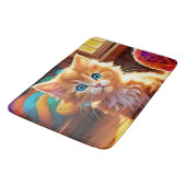 Schattigee Oranje Kitten Art Badmat (Gekanteld)