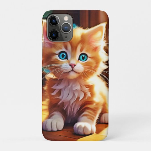 Schattigee Oranje Kitten Art Case-Mate iPhone Case (Achterkant)