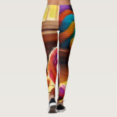 Schattigee Oranje Kitten Art Leggings (Achterkant)