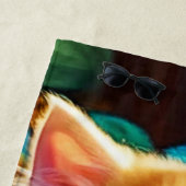 Schattigee Oranje Kitten Art Strandlaken (In situ)