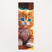 Schattigee Oranje Kitten Art Yogamat (Voorkant)