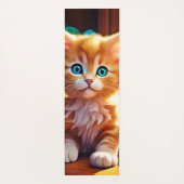 Schattigee Oranje Kitten Art Yogamat (Achterkant)