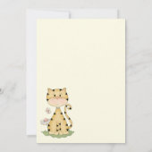 Schattigee Oranje Kitty Cat en Flowers Verjaardag Kaart (Achterkant)