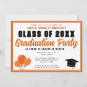 Schattigee Oranje Klasse van 2025 Modern Graduatio Kaart (Voorkant)