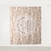 Schattigee Oranje Little Pumpkin Baby shower Achte Wandkleed (Voorkant)