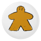 Schattigee Oranje Meeple Board Game Room Keramische Knop (Voorkant)