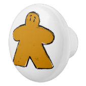 Schattigee Oranje Meeple Board Game Room Keramische Knop (Rechts)