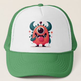 Schattigee Oranje Monster Cartoon-67423 Trucker Pet