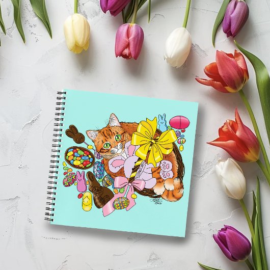 Schattigee Oranje paaskat Notitieboek