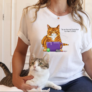Schattigee Oranje paaskat T-shirt