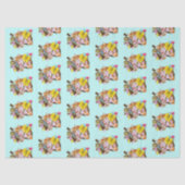 Schattigee Oranje paaskat Tissuepapier (Voorkant)