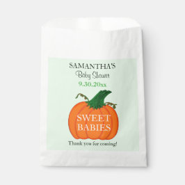 Schattigee Oranje pompoen Baby shower gunsten Bedankzakje