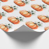 Schattigee Oranje pompoen cadeauverpakking Cadeaupapier (Hoek)