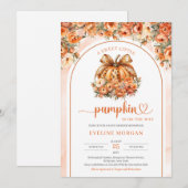 Schattigee oranje pompoen met luipaard boog herfst kaart (Voorkant / Achterkant)