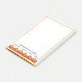 Schattigee Oranje pompoenen Herfst Post-it® Notes (Schuin)